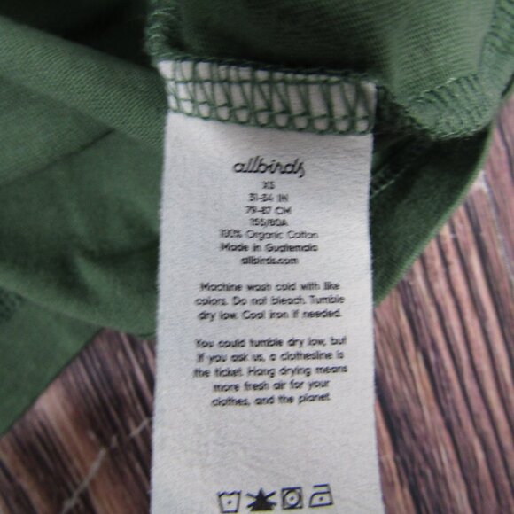 Allbirds NEW NWT Womens XS Green Cotton Long Sleeve Tee T Shirt Hazy Cargo - Picture 6 of 8